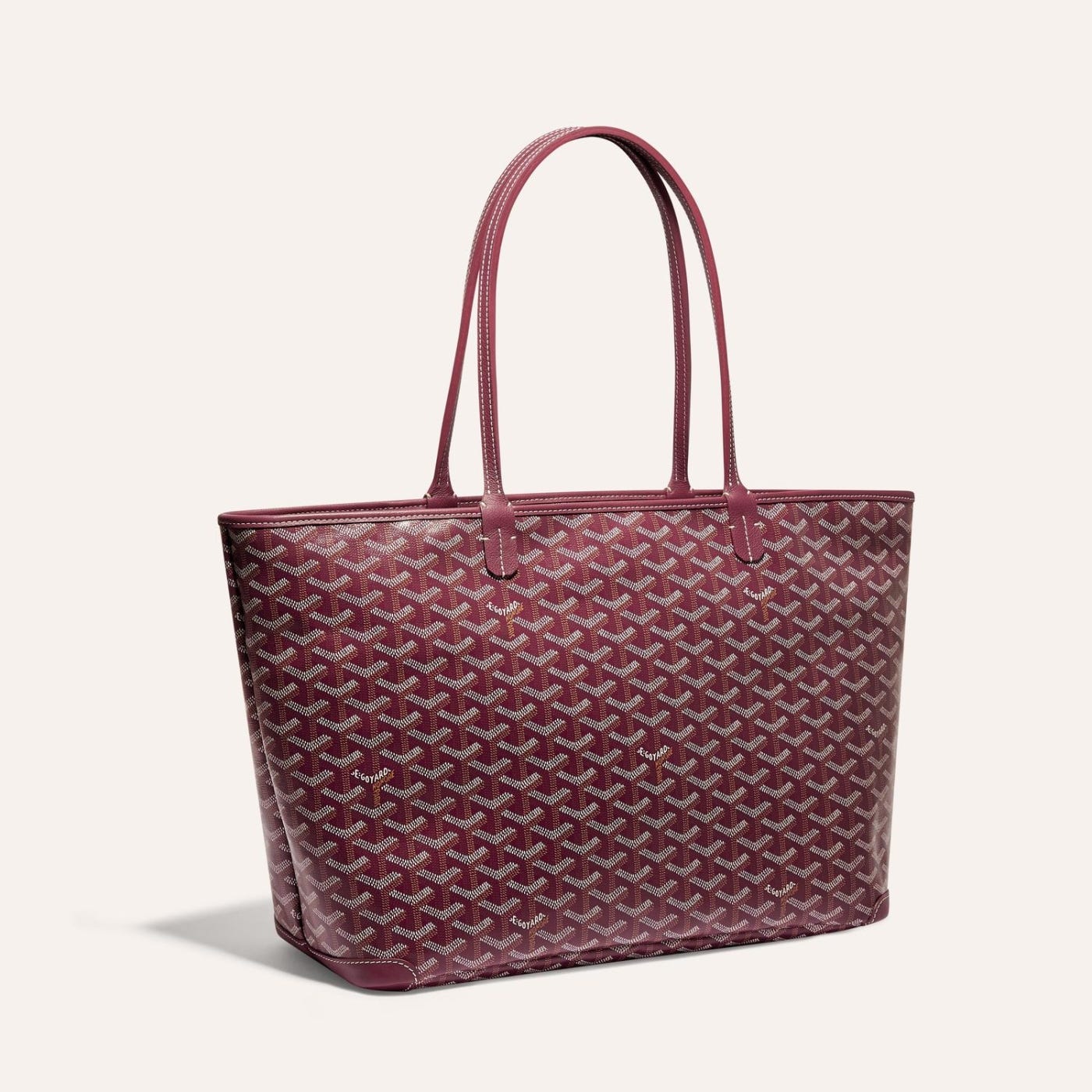 Goyard Artois Tote MM Bordeaux Goyardine Canvas & Chevroches Calfskin Palladium Hardware - Image 2